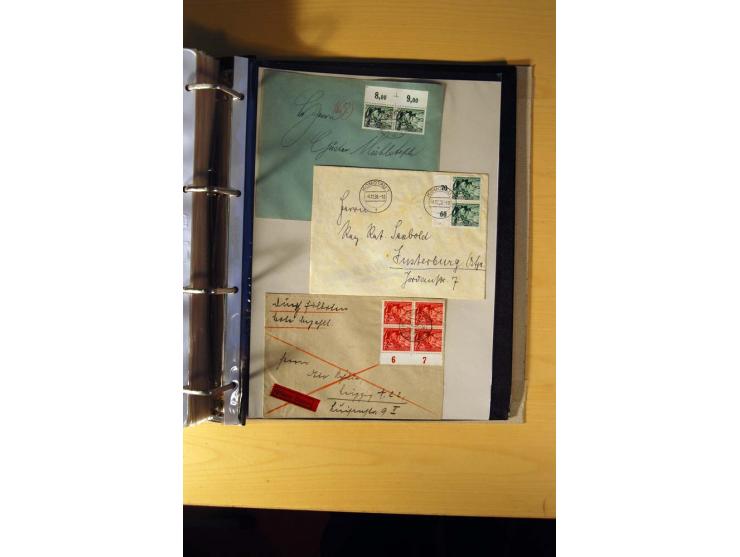 1933/45, sehr umfangreiche Sammlung mit Schwerpunkt Einzel- und Mehrfachfrankaturen der Sondermarken mit ca. 3000 Stück in 19