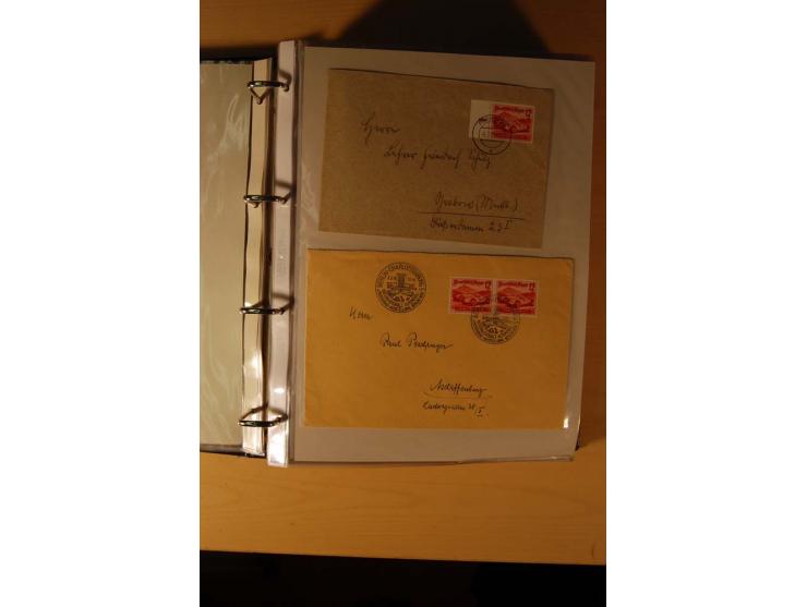 1933/45, sehr umfangreiche Sammlung mit Schwerpunkt Einzel- und Mehrfachfrankaturen der Sondermarken mit ca. 3000 Stück in 19