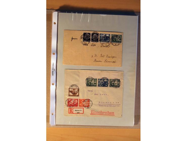 1933/45, sehr umfangreiche Sammlung mit Schwerpunkt Einzel- und Mehrfachfrankaturen der Sondermarken mit ca. 3000 Stück in 19