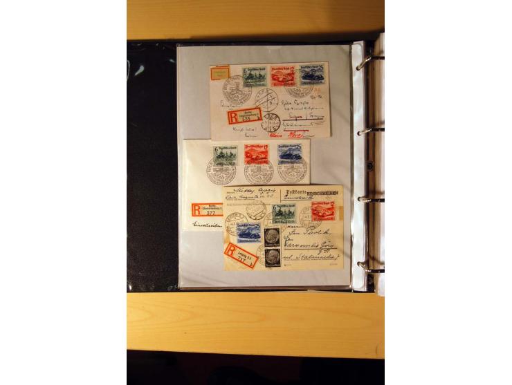 1933/45, sehr umfangreiche Sammlung mit Schwerpunkt Einzel- und Mehrfachfrankaturen der Sondermarken mit ca. 3000 Stück in 19