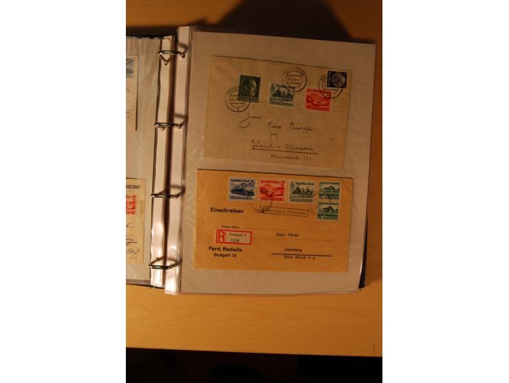 1933/45, sehr umfangreiche Sammlung mit Schwerpunkt Einzel- und Mehrfachfrankaturen der Sondermarken mit ca. 3000 Stück in 19