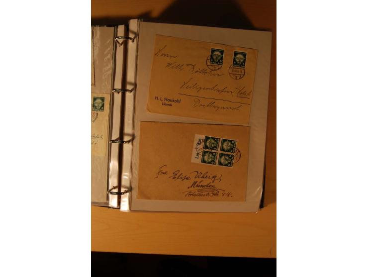 1933/45, sehr umfangreiche Sammlung mit Schwerpunkt Einzel- und Mehrfachfrankaturen der Sondermarken mit ca. 3000 Stück in 19