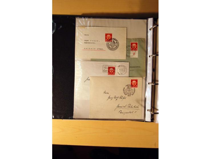 1933/45, sehr umfangreiche Sammlung mit Schwerpunkt Einzel- und Mehrfachfrankaturen der Sondermarken mit ca. 3000 Stück in 19