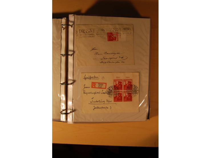 1933/45, sehr umfangreiche Sammlung mit Schwerpunkt Einzel- und Mehrfachfrankaturen der Sondermarken mit ca. 3000 Stück in 19