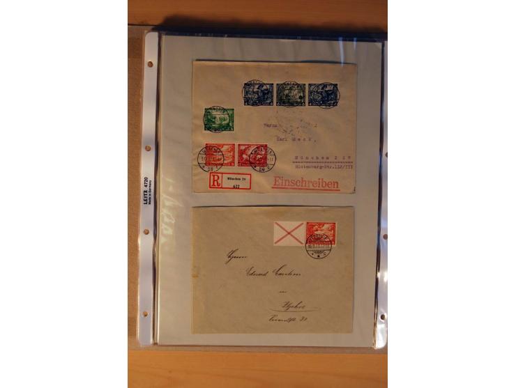 1933/45, sehr umfangreiche Sammlung mit Schwerpunkt Einzel- und Mehrfachfrankaturen der Sondermarken mit ca. 3000 Stück in 19