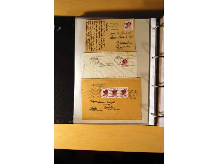 1933/45, sehr umfangreiche Sammlung mit Schwerpunkt Einzel- und Mehrfachfrankaturen der Sondermarken mit ca. 3000 Stück in 19