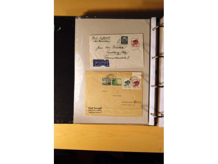 1933/45, sehr umfangreiche Sammlung mit Schwerpunkt Einzel- und Mehrfachfrankaturen der Sondermarken mit ca. 3000 Stück in 19