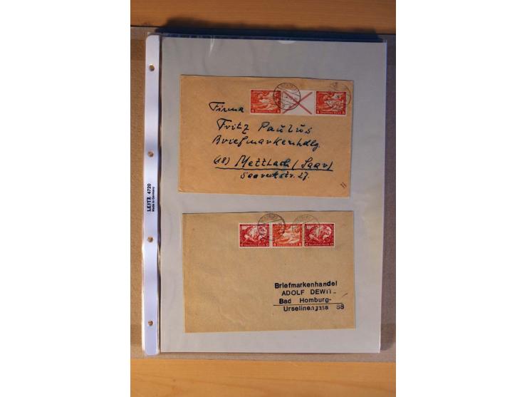 1933/45, sehr umfangreiche Sammlung mit Schwerpunkt Einzel- und Mehrfachfrankaturen der Sondermarken mit ca. 3000 Stück in 19