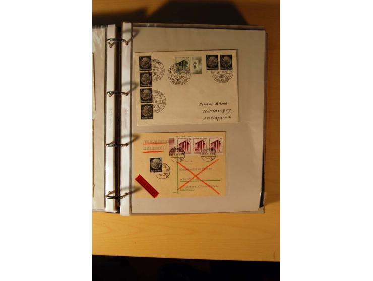 1933/45, sehr umfangreiche Sammlung mit Schwerpunkt Einzel- und Mehrfachfrankaturen der Sondermarken mit ca. 3000 Stück in 19