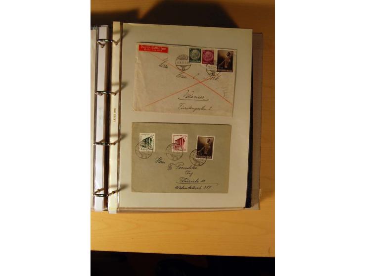 1933/45, sehr umfangreiche Sammlung mit Schwerpunkt Einzel- und Mehrfachfrankaturen der Sondermarken mit ca. 3000 Stück in 19