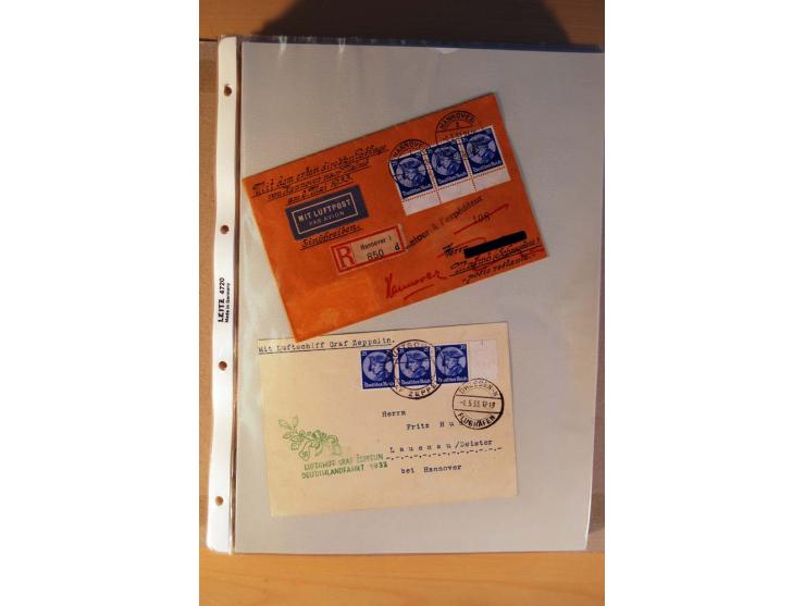 1933/45, sehr umfangreiche Sammlung mit Schwerpunkt Einzel- und Mehrfachfrankaturen der Sondermarken mit ca. 3000 Stück in 19