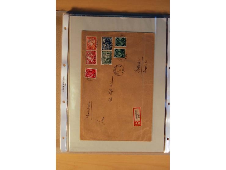1933/45, sehr umfangreiche Sammlung mit Schwerpunkt Einzel- und Mehrfachfrankaturen der Sondermarken mit ca. 3000 Stück in 19