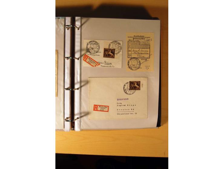 1933/45, sehr umfangreiche Sammlung mit Schwerpunkt Einzel- und Mehrfachfrankaturen der Sondermarken mit ca. 3000 Stück in 19