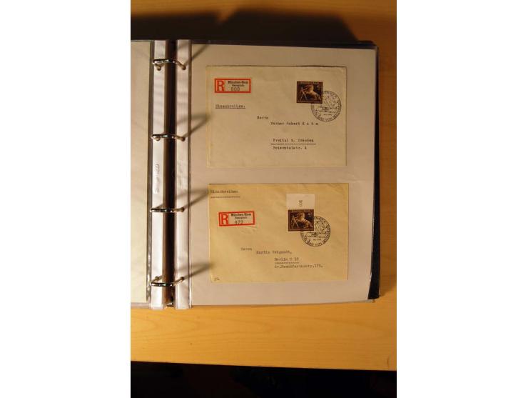 1933/45, sehr umfangreiche Sammlung mit Schwerpunkt Einzel- und Mehrfachfrankaturen der Sondermarken mit ca. 3000 Stück in 19
