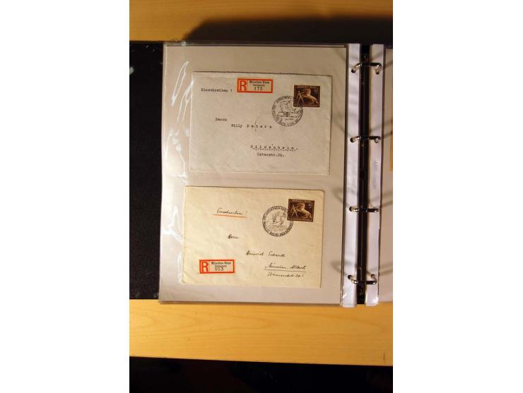 1933/45, sehr umfangreiche Sammlung mit Schwerpunkt Einzel- und Mehrfachfrankaturen der Sondermarken mit ca. 3000 Stück in 19
