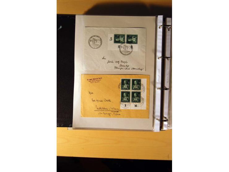 1933/45, sehr umfangreiche Sammlung mit Schwerpunkt Einzel- und Mehrfachfrankaturen der Sondermarken mit ca. 3000 Stück in 19