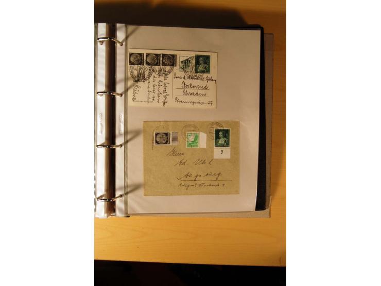 1933/45, sehr umfangreiche Sammlung mit Schwerpunkt Einzel- und Mehrfachfrankaturen der Sondermarken mit ca. 3000 Stück in 19