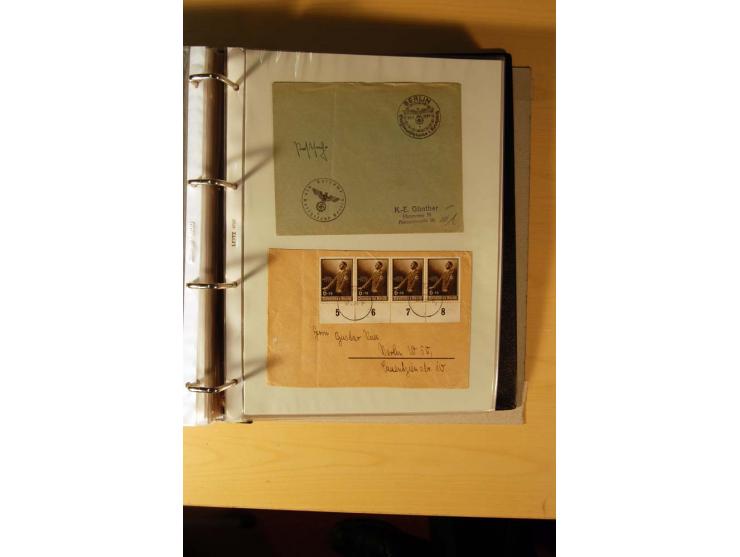 1933/45, sehr umfangreiche Sammlung mit Schwerpunkt Einzel- und Mehrfachfrankaturen der Sondermarken mit ca. 3000 Stück in 19
