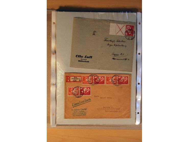 1933/45, sehr umfangreiche Sammlung mit Schwerpunkt Einzel- und Mehrfachfrankaturen der Sondermarken mit ca. 3000 Stück in 19