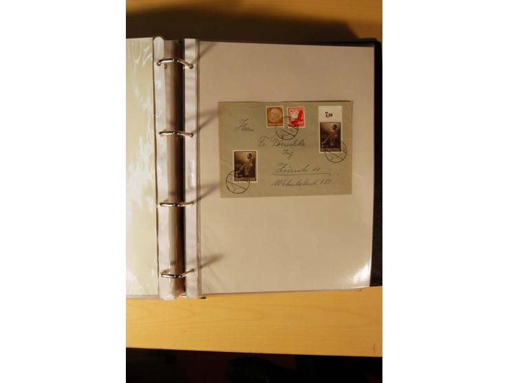 1933/45, sehr umfangreiche Sammlung mit Schwerpunkt Einzel- und Mehrfachfrankaturen der Sondermarken mit ca. 3000 Stück in 19