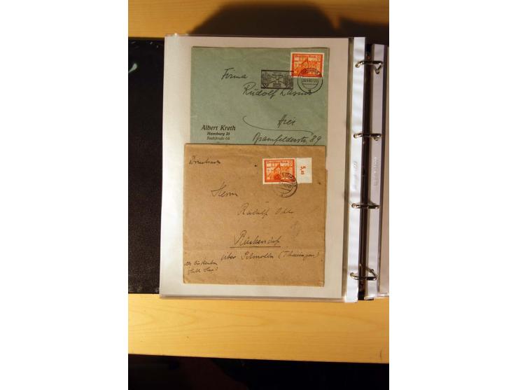 1933/45, sehr umfangreiche Sammlung mit Schwerpunkt Einzel- und Mehrfachfrankaturen der Sondermarken mit ca. 3000 Stück in 19