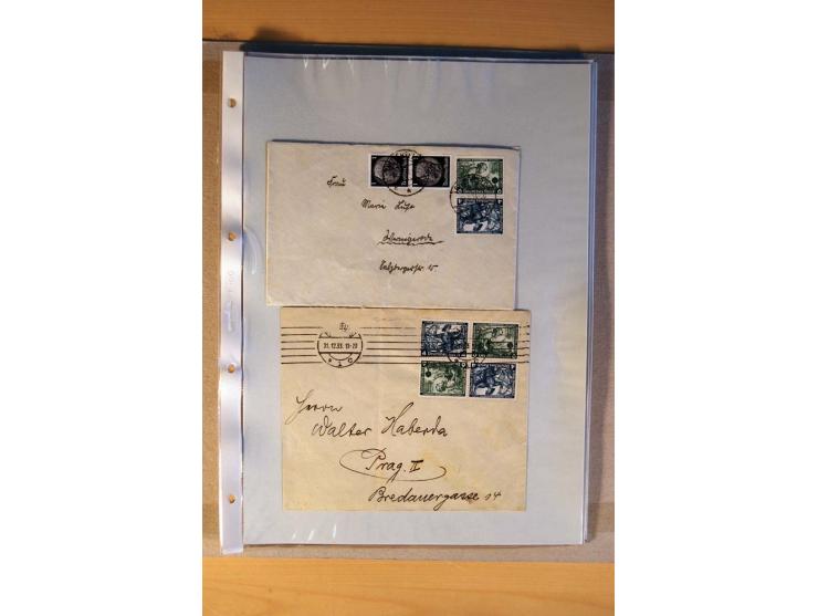 1933/45, sehr umfangreiche Sammlung mit Schwerpunkt Einzel- und Mehrfachfrankaturen der Sondermarken mit ca. 3000 Stück in 19