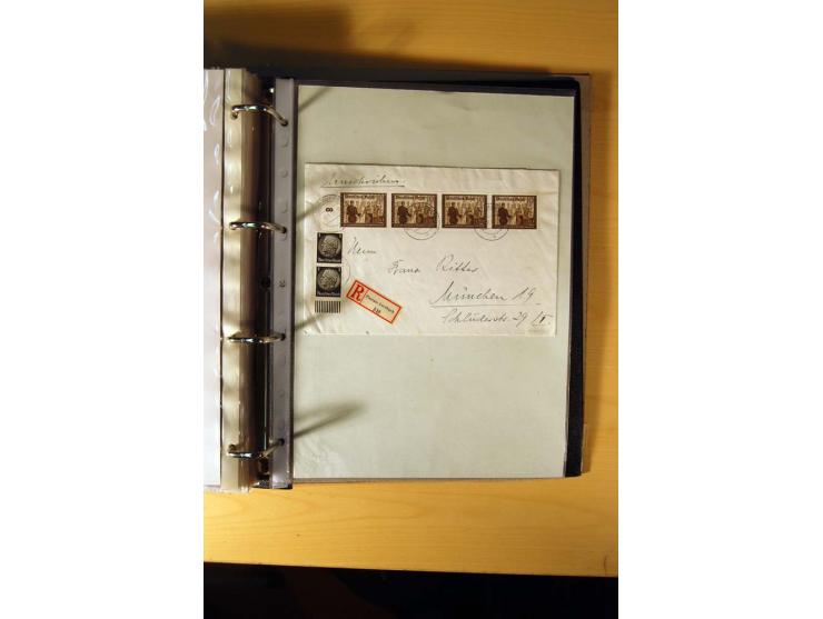 1933/45, sehr umfangreiche Sammlung mit Schwerpunkt Einzel- und Mehrfachfrankaturen der Sondermarken mit ca. 3000 Stück in 19