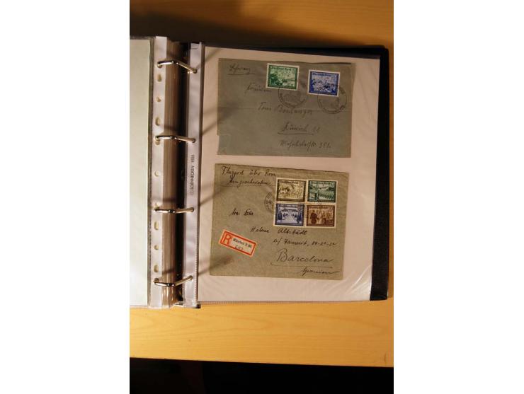 1933/45, sehr umfangreiche Sammlung mit Schwerpunkt Einzel- und Mehrfachfrankaturen der Sondermarken mit ca. 3000 Stück in 19