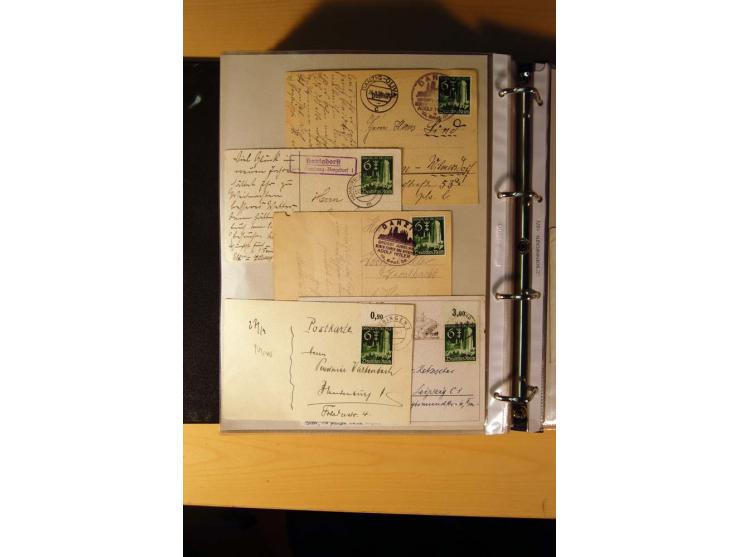 1933/45, sehr umfangreiche Sammlung mit Schwerpunkt Einzel- und Mehrfachfrankaturen der Sondermarken mit ca. 3000 Stück in 19
