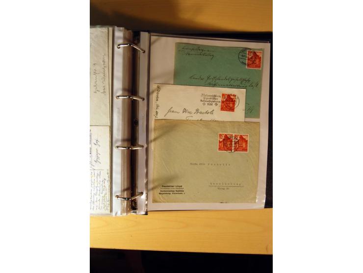 1933/45, sehr umfangreiche Sammlung mit Schwerpunkt Einzel- und Mehrfachfrankaturen der Sondermarken mit ca. 3000 Stück in 19