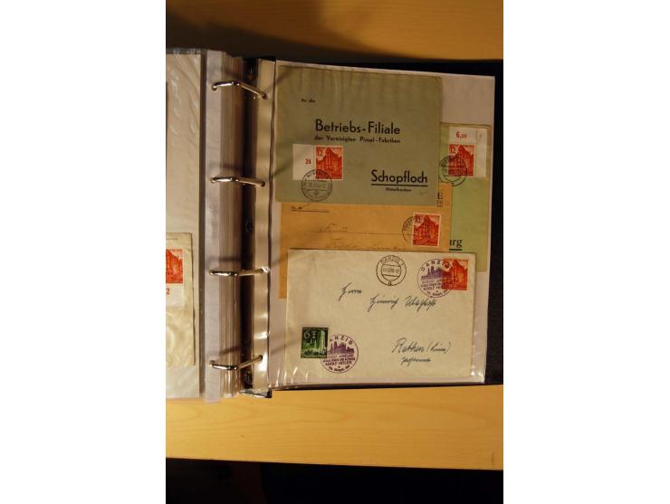 1933/45, sehr umfangreiche Sammlung mit Schwerpunkt Einzel- und Mehrfachfrankaturen der Sondermarken mit ca. 3000 Stück in 19