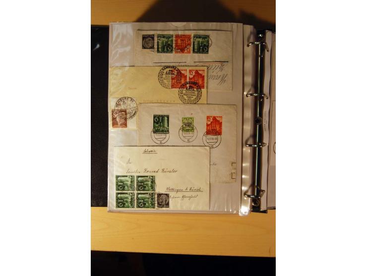 1933/45, sehr umfangreiche Sammlung mit Schwerpunkt Einzel- und Mehrfachfrankaturen der Sondermarken mit ca. 3000 Stück in 19