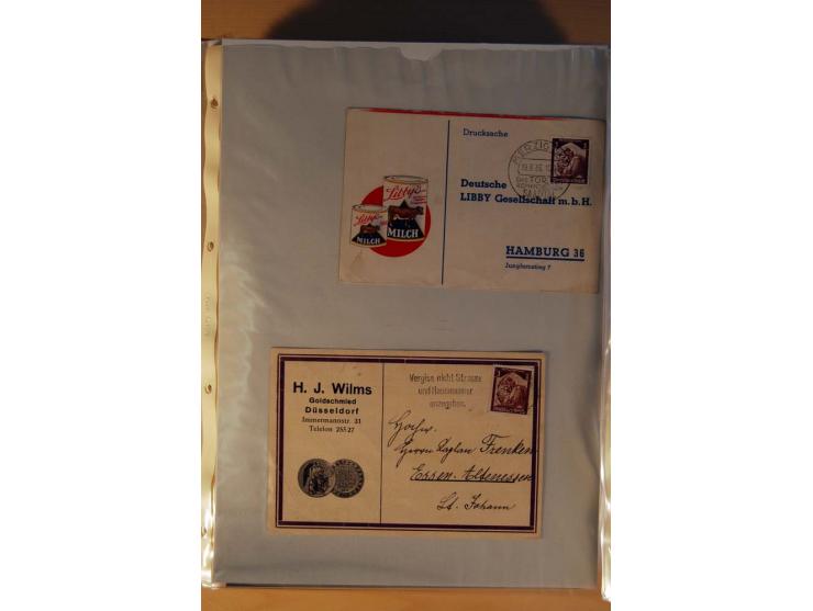 1933/45, sehr umfangreiche Sammlung mit Schwerpunkt Einzel- und Mehrfachfrankaturen der Sondermarken mit ca. 3000 Stück in 19