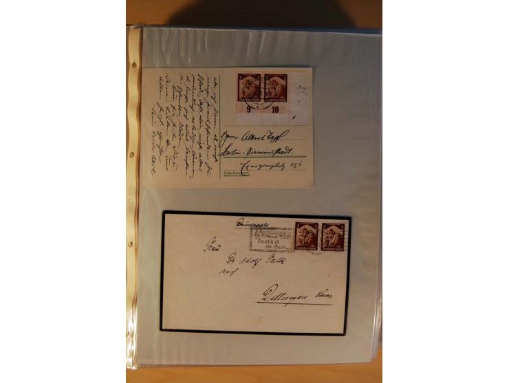 1933/45, sehr umfangreiche Sammlung mit Schwerpunkt Einzel- und Mehrfachfrankaturen der Sondermarken mit ca. 3000 Stück in 19