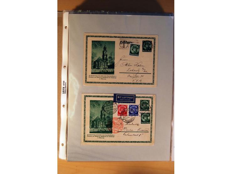1933/45, sehr umfangreiche Sammlung mit Schwerpunkt Einzel- und Mehrfachfrankaturen der Sondermarken mit ca. 3000 Stück in 19