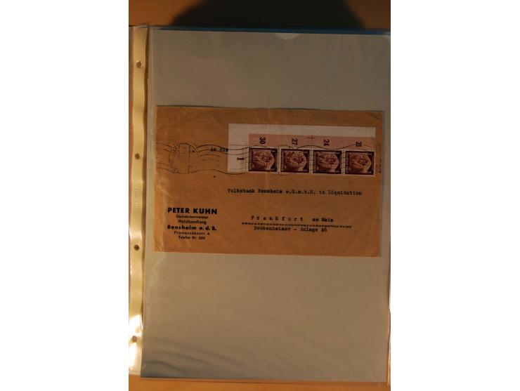 1933/45, sehr umfangreiche Sammlung mit Schwerpunkt Einzel- und Mehrfachfrankaturen der Sondermarken mit ca. 3000 Stück in 19