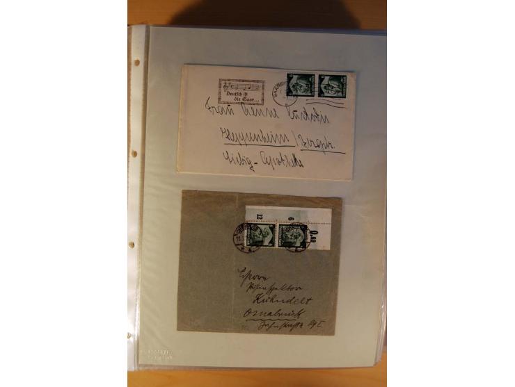 1933/45, sehr umfangreiche Sammlung mit Schwerpunkt Einzel- und Mehrfachfrankaturen der Sondermarken mit ca. 3000 Stück in 19