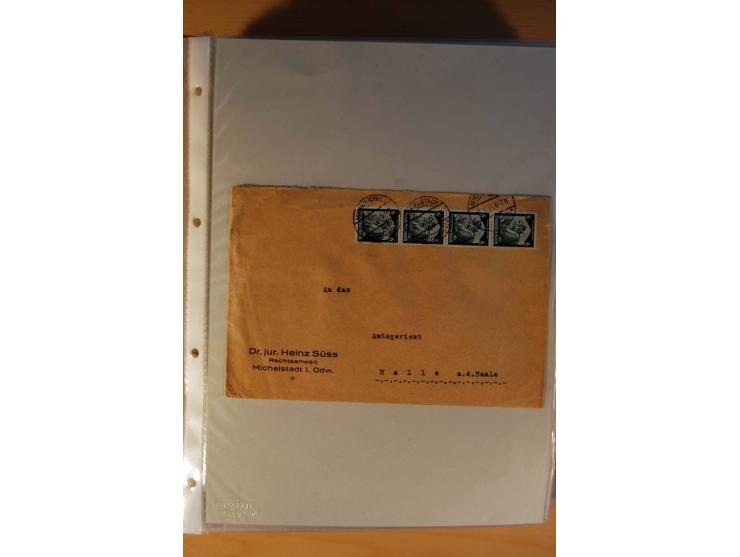1933/45, sehr umfangreiche Sammlung mit Schwerpunkt Einzel- und Mehrfachfrankaturen der Sondermarken mit ca. 3000 Stück in 19