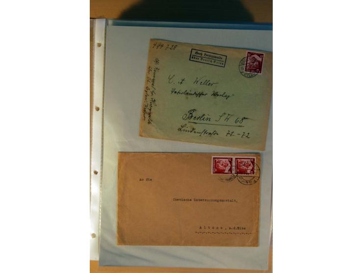 1933/45, sehr umfangreiche Sammlung mit Schwerpunkt Einzel- und Mehrfachfrankaturen der Sondermarken mit ca. 3000 Stück in 19