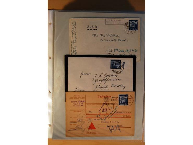 1933/45, sehr umfangreiche Sammlung mit Schwerpunkt Einzel- und Mehrfachfrankaturen der Sondermarken mit ca. 3000 Stück in 19