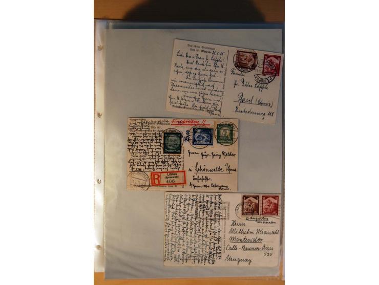 1933/45, sehr umfangreiche Sammlung mit Schwerpunkt Einzel- und Mehrfachfrankaturen der Sondermarken mit ca. 3000 Stück in 19