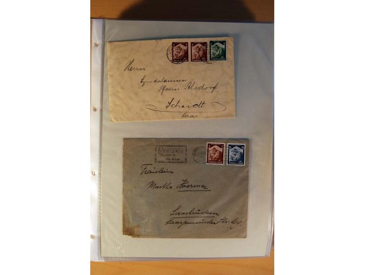 1933/45, sehr umfangreiche Sammlung mit Schwerpunkt Einzel- und Mehrfachfrankaturen der Sondermarken mit ca. 3000 Stück in 19