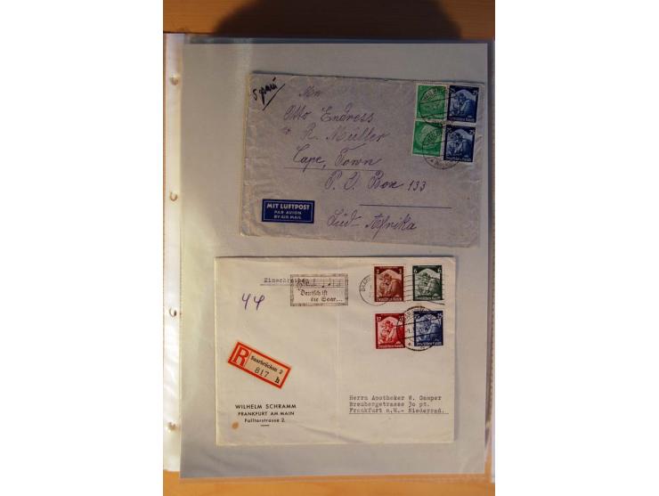 1933/45, sehr umfangreiche Sammlung mit Schwerpunkt Einzel- und Mehrfachfrankaturen der Sondermarken mit ca. 3000 Stück in 19