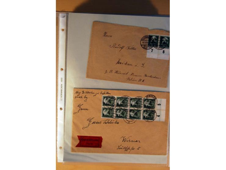 1933/45, sehr umfangreiche Sammlung mit Schwerpunkt Einzel- und Mehrfachfrankaturen der Sondermarken mit ca. 3000 Stück in 19