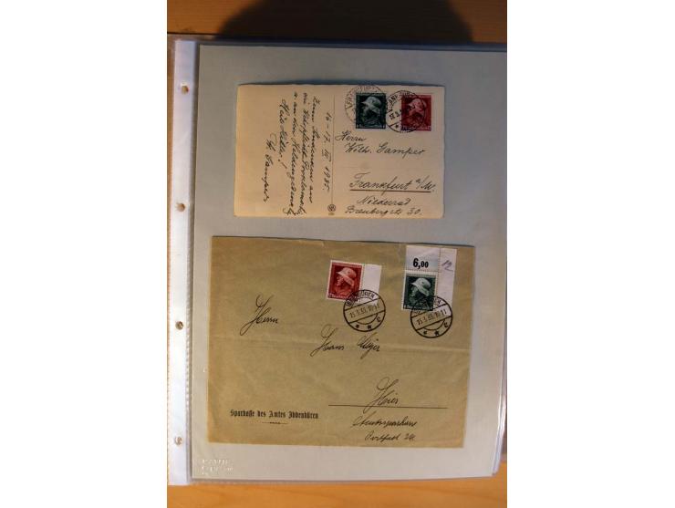 1933/45, sehr umfangreiche Sammlung mit Schwerpunkt Einzel- und Mehrfachfrankaturen der Sondermarken mit ca. 3000 Stück in 19
