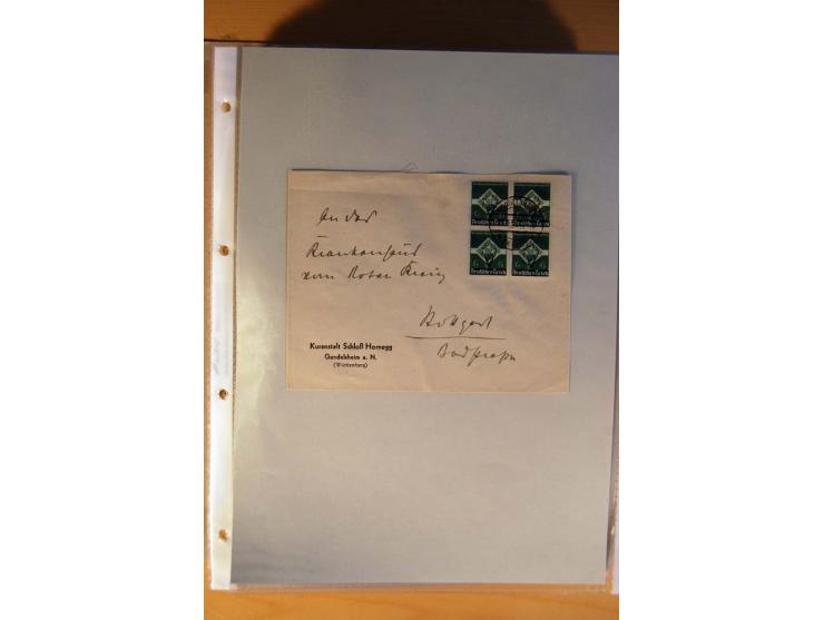 1933/45, sehr umfangreiche Sammlung mit Schwerpunkt Einzel- und Mehrfachfrankaturen der Sondermarken mit ca. 3000 Stück in 19