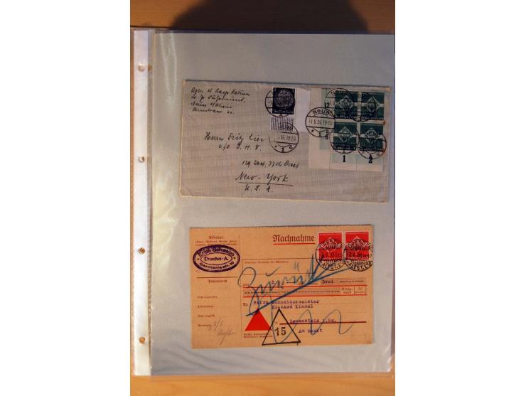 1933/45, sehr umfangreiche Sammlung mit Schwerpunkt Einzel- und Mehrfachfrankaturen der Sondermarken mit ca. 3000 Stück in 19