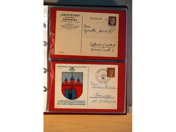 1941/45, Hitler-Freimarkenausgabe, umfangreiche Sammlung mit einigen hundert Briefen und Karten, Schwerpunkt bei den Einzel- 