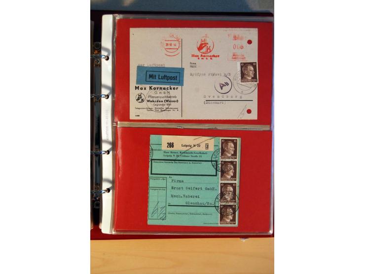 1941/45, Hitler-Freimarkenausgabe, umfangreiche Sammlung mit einigen hundert Briefen und Karten, Schwerpunkt bei den Einzel- 