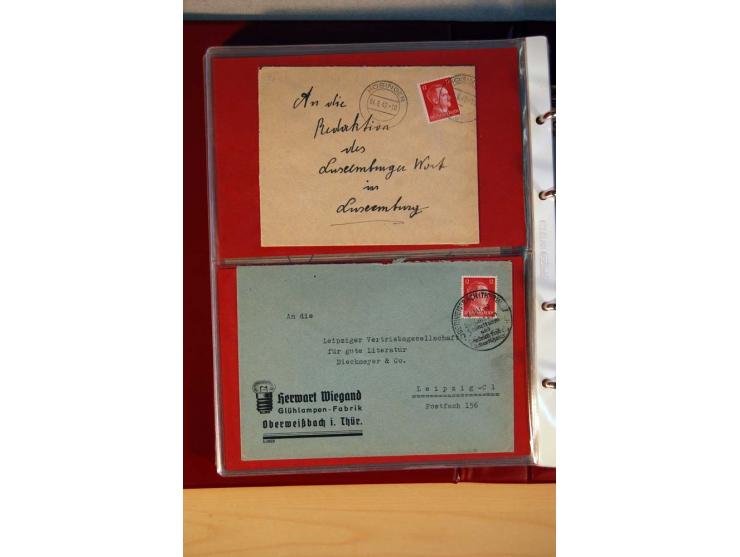 1941/45, Hitler-Freimarkenausgabe, umfangreiche Sammlung mit einigen hundert Briefen und Karten, Schwerpunkt bei den Einzel- 